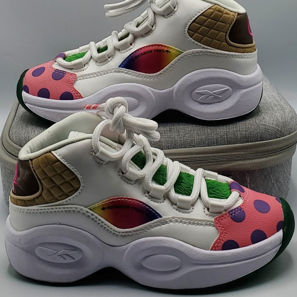 Reebok x Hasbro Classic Question Mid Iverson Candy Land GZ0082 (GS) Boys Size 1